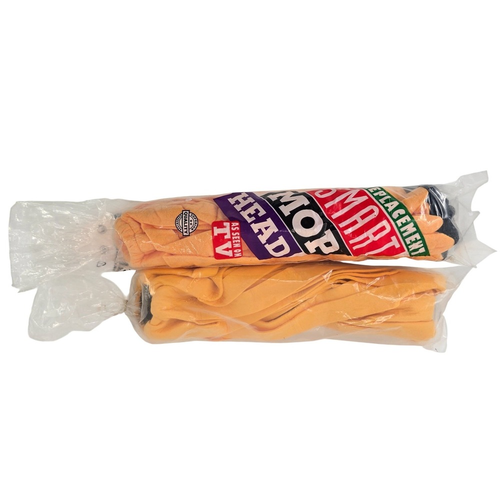 Smart Mop Replacement Head 2 Pack Orange As Seen On TV Synthetic Chamois New